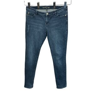 Michael Kors Dark Wash Skinny Jeans Womens Size 10 Gold Hardware Denim